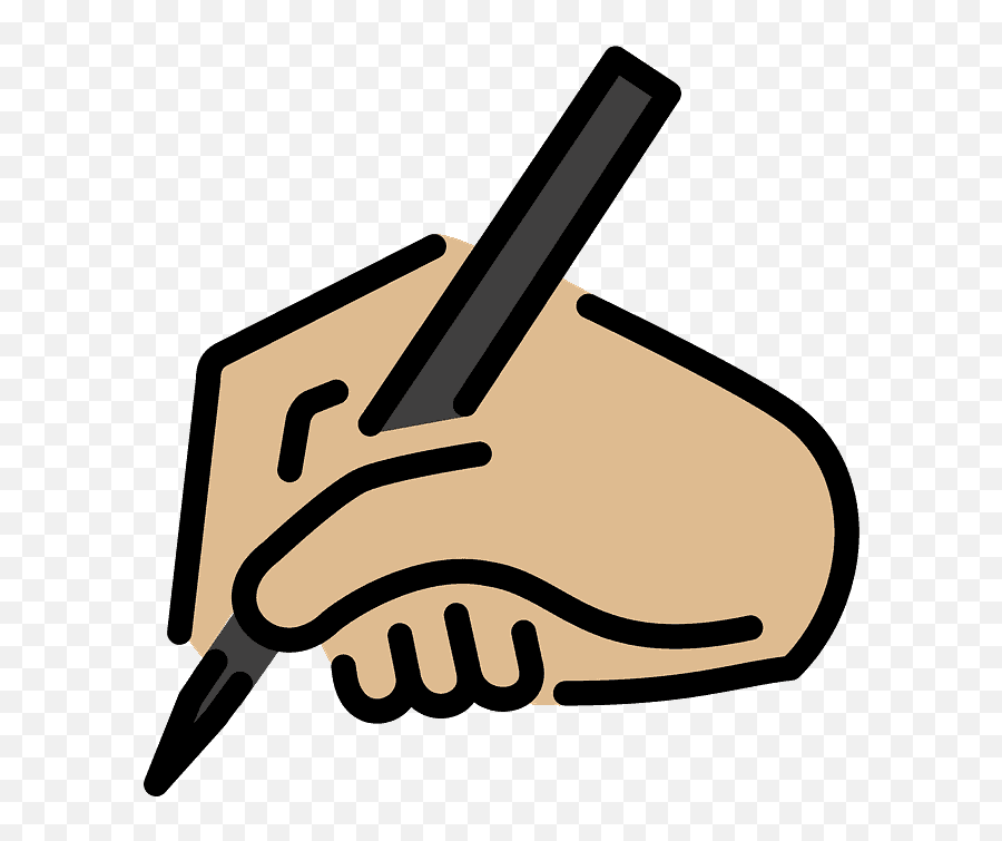 Writing Hand Emoji Clipart - Logo Of A Writting Hand Png Writing Emoji Png,Hand Clapping Icon