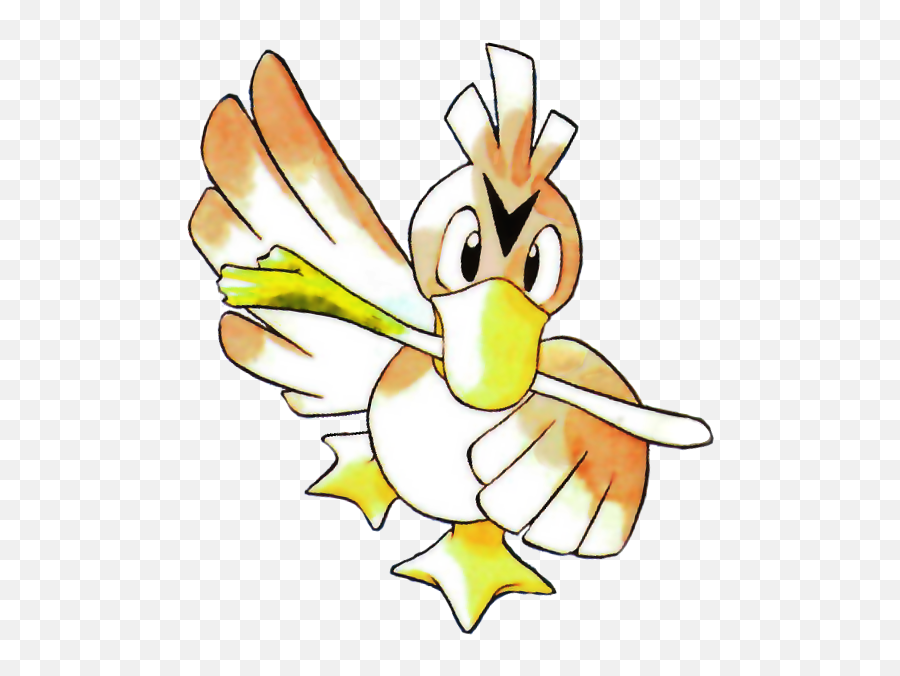 Farfetchd Clipart Clipground - Farfetch D Official Art Png Pokemon Red Farfetch D,Icon Of Transfiguration