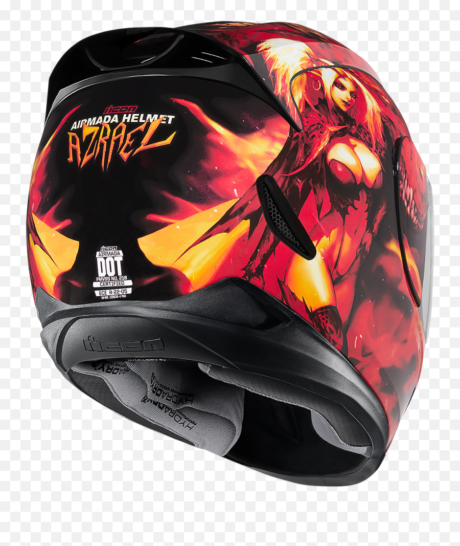 Casco Icon Airmada Azrael Rojo - Cascos Yc Motorcycle Helmet Gold Png,Icon Airmada Helmet