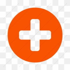 Iconsetc Simple Orange Bootstrap Font Awesome Plus Circle Icon - Transparent Plus Image Png