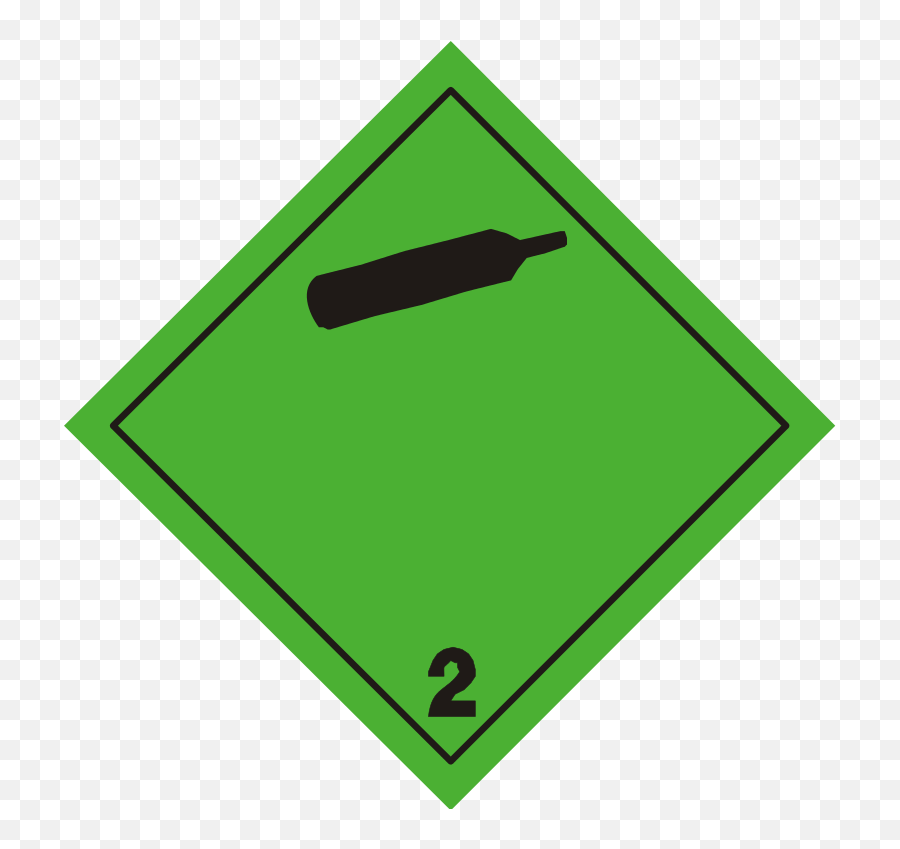 Dangerous Goods Hazmat Sign Signes Flammable 57 - Non Flammable Gas Png,Hazmat Icon