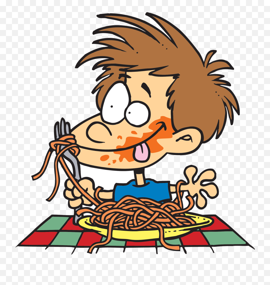 Spaghetti Clipart Png Transparent - Eating Spaghetti Cartoon,People Eating Png