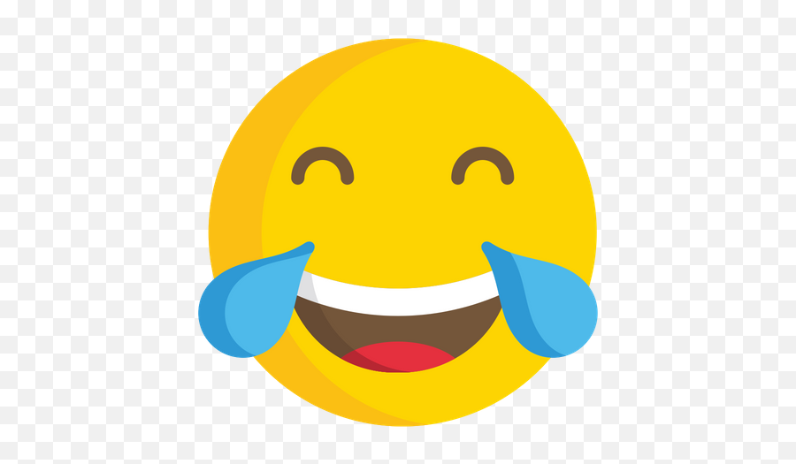 Face With Tears Of Joy Emoji Icon Flat Style - Available Deep Fried Laughing Emoji Transparent Png,Flushed Emoji Png