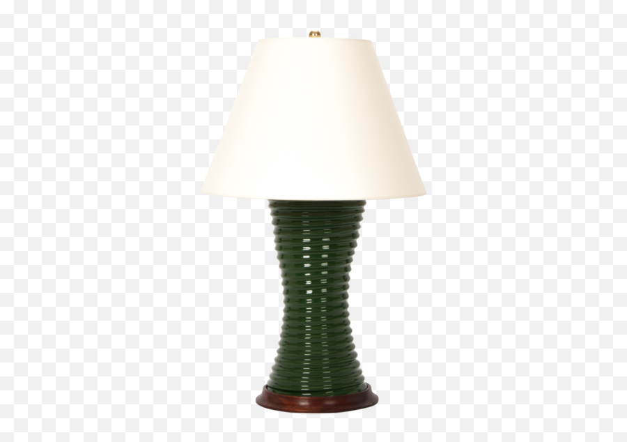 Ribbed Hourglass Lamp In Dark Green - Lampshade Png,Hourglass Transparent