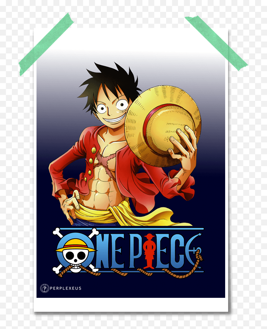 One Piece Luffy Poster - One Piece Poster On Luffy Png,One Piece Logo Transparent