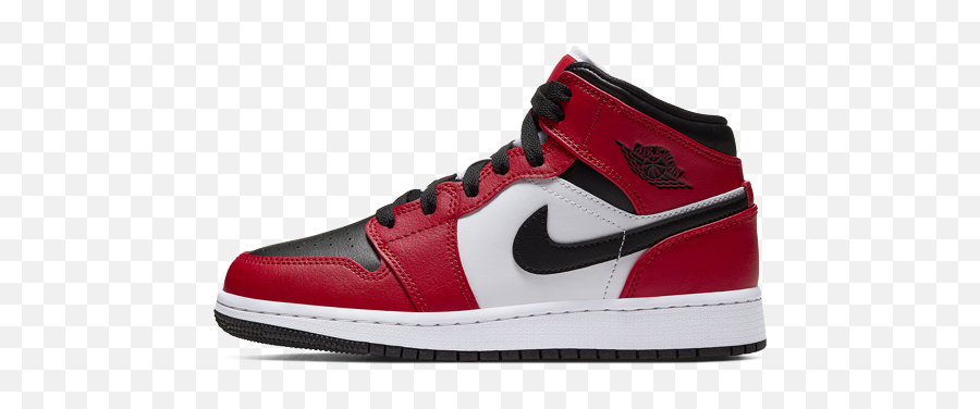 Air Jordan 1 Mid Gs U201cchicago Black Toeu201d - Air Jordan 1 Png,Jumpman Logo Png