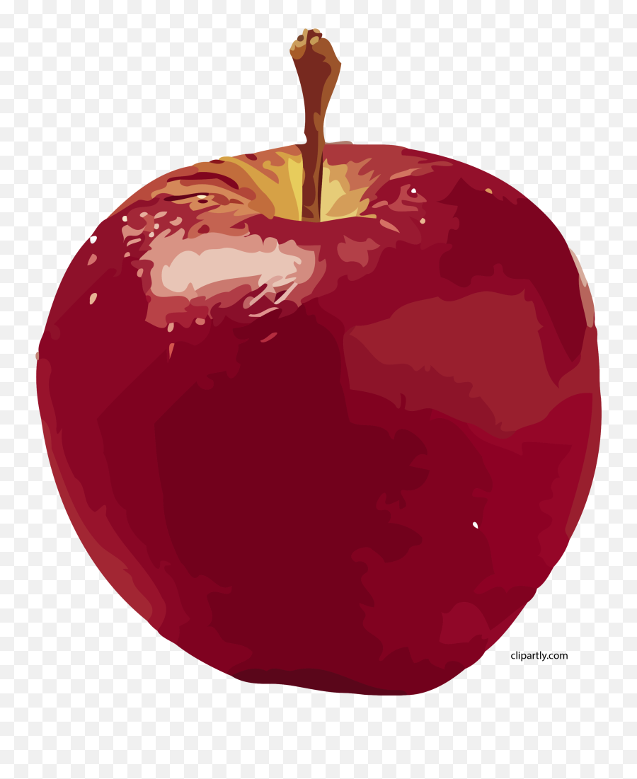Crimson Color Apple Clipart Png - Apple,Apple Clip Art Png