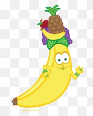 Download Hd Pineapple Clipart Banana - Cute Transparent Fruit With Face png