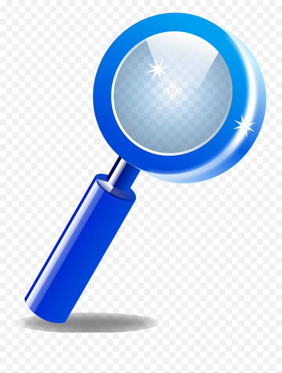 Blue Magnifying Glass Clipart Free Download Transparent - Zoom In Lens Clip Art Png,Magnifying Glass Clipart Png