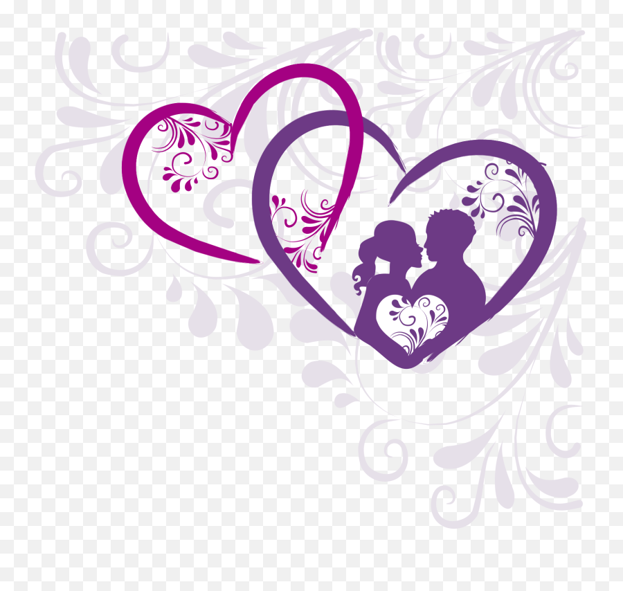 Heart Clip Art - Couple Sweet Background Vector Png Download Heart,Sweet 16 Png