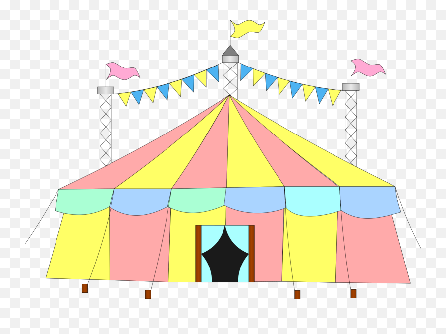 Big Top Tent Circus Svg Vector Clip Art - Pastel Carnival Tent Clipart Png,Carnival Tent Png