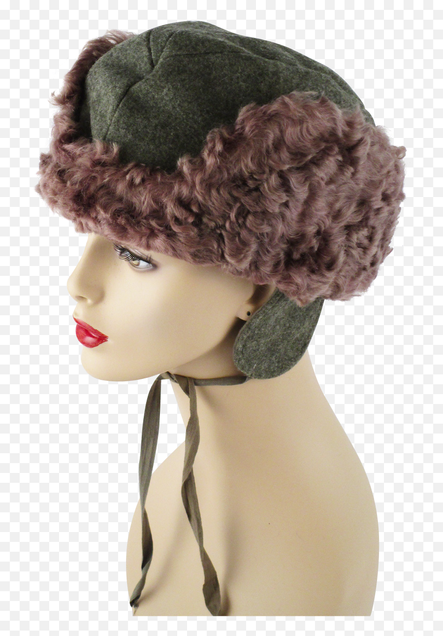 Download Russian Style Cossack Curly Lamb And Grey Wool Hat - For Adult Png,Ushanka Png