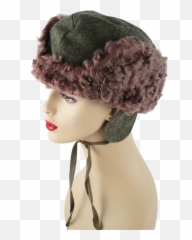 Download Russian Style Cossack Curly Lamb And Grey Wool Hat - For Adult Png,Ushanka Png