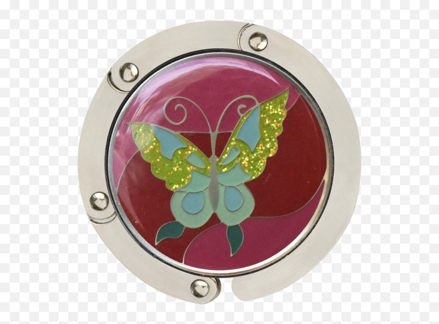 Pink Butterfly Hangu0027em High Foldable Purse Hanger - Fairy Png,Pink Butterfly Png