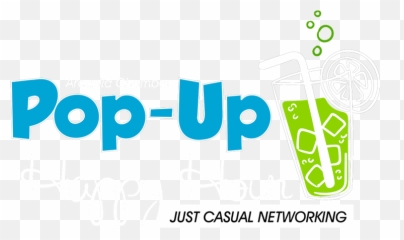 Download Pop Up Happy - hour Logo With White Text Png Vertical