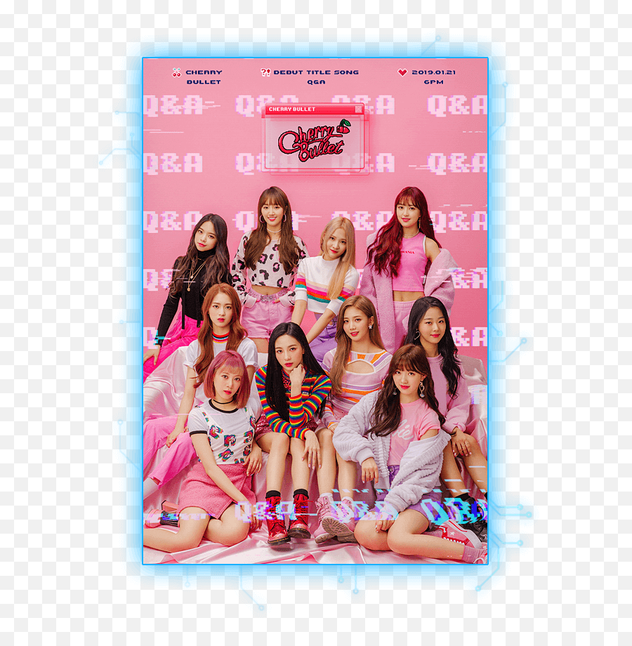 Here Is How Two Rookie Girl Groups Cherry Bullet And Itzy - D Va Kpop Skin Png,Bts Love Yourself Logo