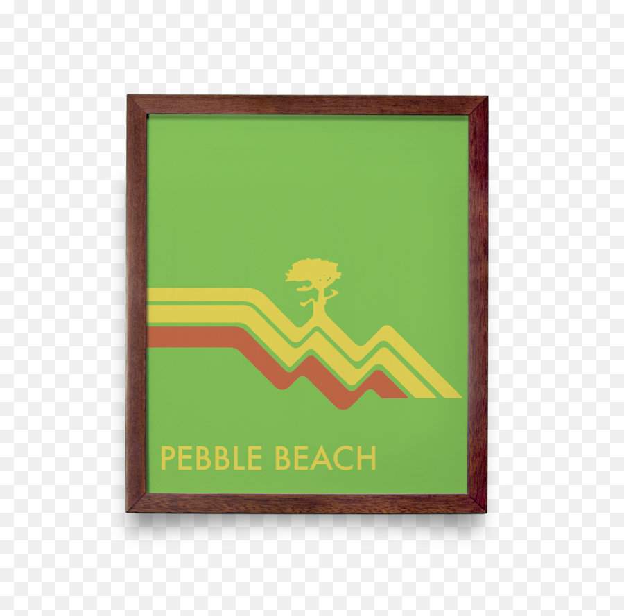 Pebble Beach Waves Green - Picture Frame Png,Beach Waves Png