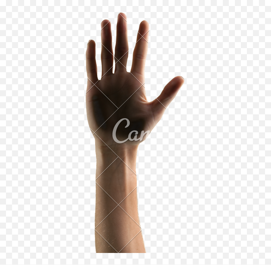 Raised Hand Five Fingers - Sign Png,Raised Hands Png