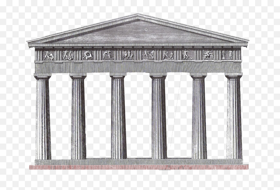 Level 1 - Columns And Entablature Elements Of Classical Roman Temple Transparent Png,Greek Column Png