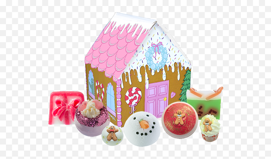 House Of Sugar And Spice Gift Pack Gingerbread - Bomb Cosmetics Bomb Cosmetics Christmas Png,Gingerbread House Png