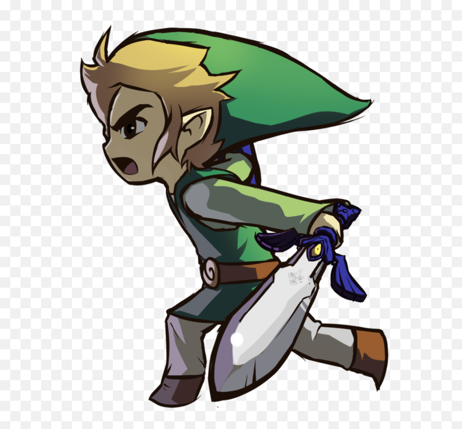 Wind Waker Link Side View Clipart - Link Running Png,Toon Link Icon