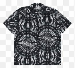 Motorhead Tie Dye Hawaiian In Black - Short Sleeve png
