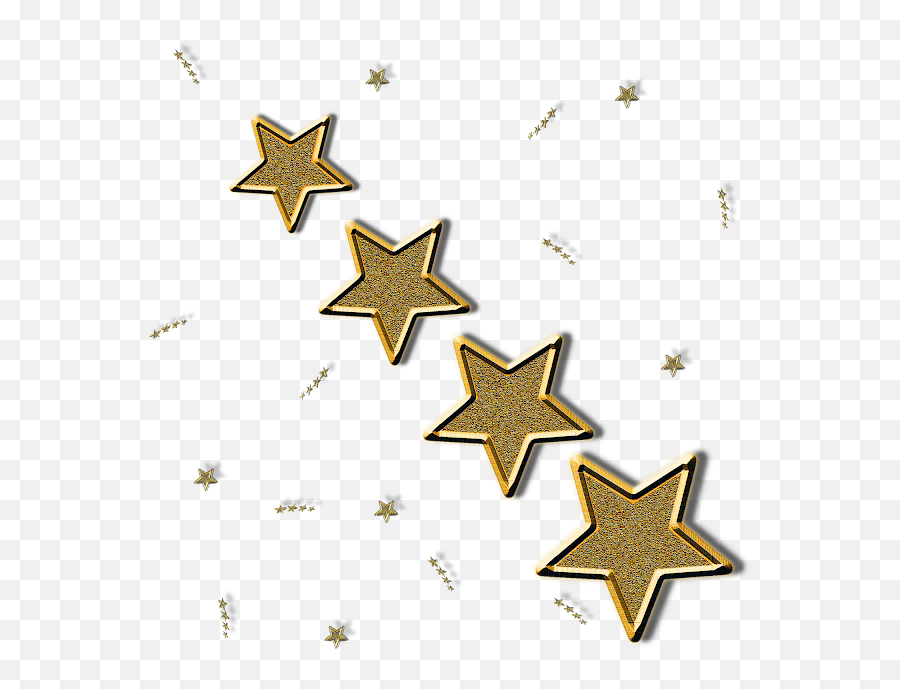 Download Hd Golden Stars - Guess Ube82047 Frame Earrings Portable Network Graphics Png,Golden Stars Png