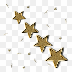 Download Hd Golden Stars - Guess Ube82047 Frame Earrings Portable Network Graphics png