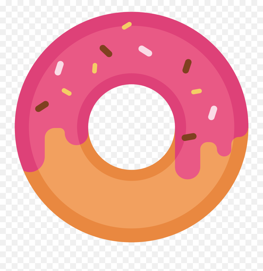 Strawberry Donut Png Download - Donut Drawing,Doughnut Png