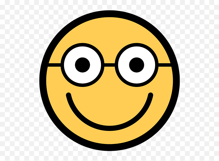 Smiley Face Happy Smiling Geek Glasses T - Shirt For Sale Smiley Face Glasses Png,Smilie Face Icon