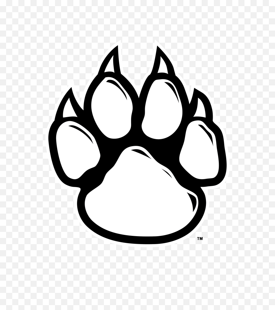 Download Hd Wolf Paw Print Clip Art - Tiger Paw Print Drawing Png,White Claw Png