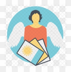 Tarot Card Reader Icon Of Flat Style - Icon Tarot Card Reading Png,Tarot Card Png