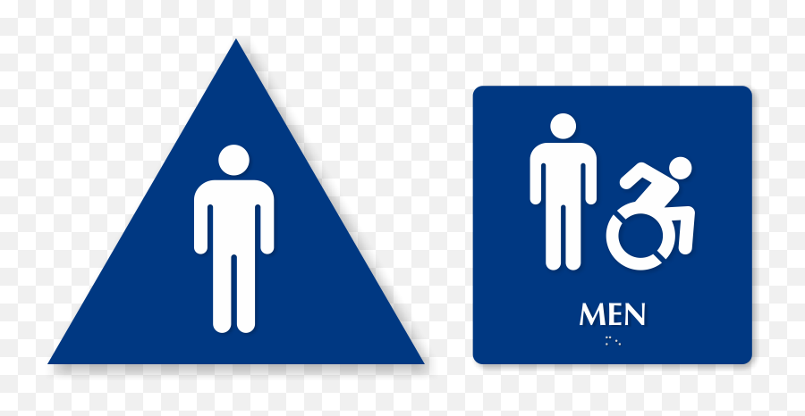 Clipart Bathroom Wall - Mens Restroom Sign Triangle Nonbinary Bathroom Sign Png,Toilet Man Icon