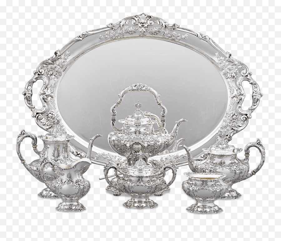 Francis I Coffee And Tea Set By Reed U0026 Barton - Relief Png,Tea Set Png