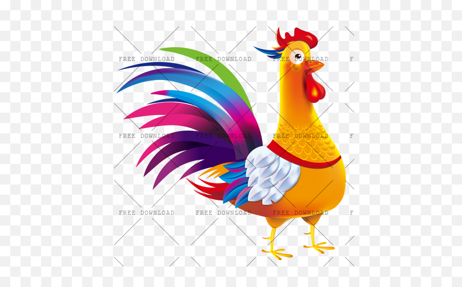 Cock Chicken Rooster Png Image With Transparent Background Cartoon Tree