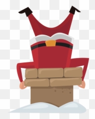 Santa Stuck In A Chimney Png - Santa Stuck In Chimney Png,Chimney Png