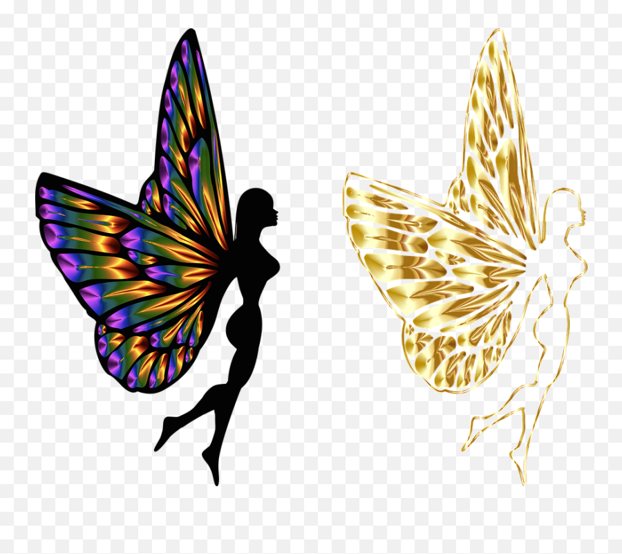 Fairy Butterfly Girl - Asas De Fada Png,Butterfly Wing Png
