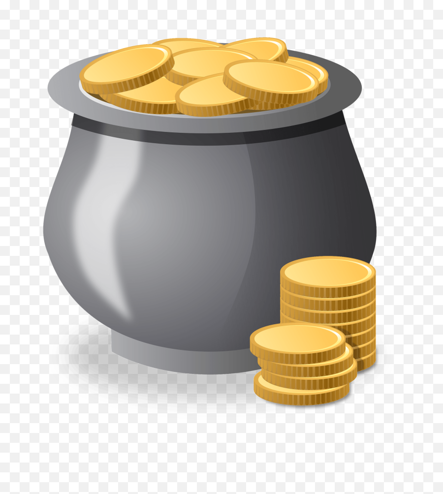 Coins Gold Money - Free Vector Graphic On Pixabay Pot Of Money Png,Money Clipart Transparent Background
