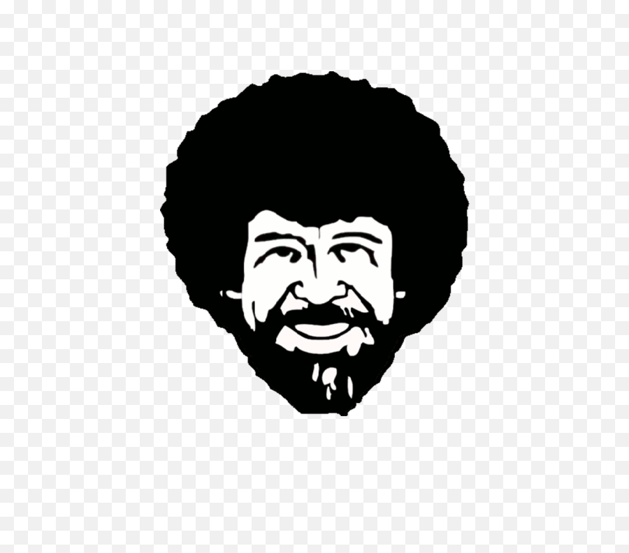 Download Black And White Butterfly Outline Clipart - Cartoon Bob Ross Drawing Png,Bob Ross Png