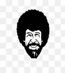 Download Black And White Butterfly Outline Clipart - Cartoon Bob Ross Drawing Png,Bob Ross Png