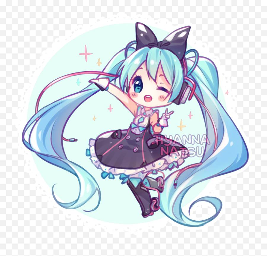 Download Miku Magical Mirai By Hyanna - Natsu Hatsune Miku Hatsune Miku Chibi Magical Mirai Png,Miku Png