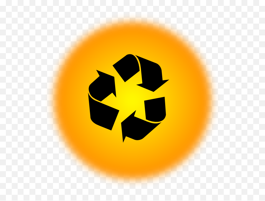 Orange Recycle Icon Png Clip Arts For Web - Clip Arts Free Recycle Bin Icon Png,Recycle Sign Png