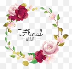 Library Of Burgundy Misty Pink With Greenery Flowers Picture - Transparent Background Floral Frame Vector Png,Misty Png