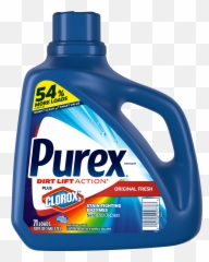 Purex Liquid Laundry Detergent Plus Clorox 2 Original Fresh 128 Fluid Ounces 71 Loads - Walmartcom Purex Laundry Detergent Review Png,Tide Pod Png