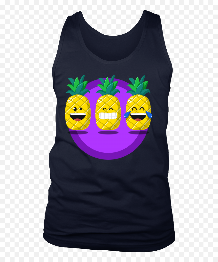 Funny Cartoon Fruit Feeling Mood Happy Pineapple Face Menu0027s Tank - Need To Get Fucked By 14 Werewolves Png,Pineapple Cartoon Png