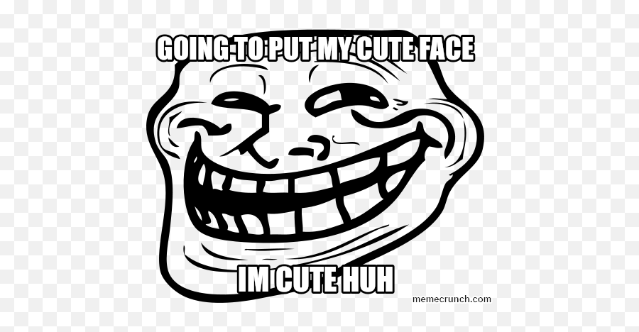 Cute Face - Troll Face Russian Meme Png,Cute Face Png