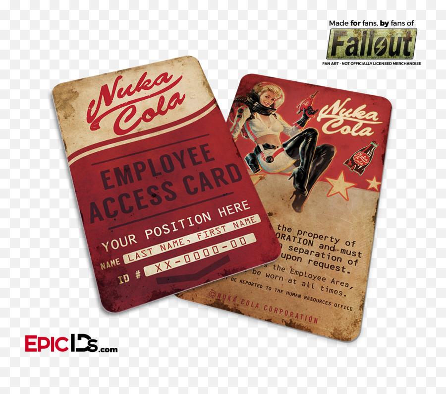 Nuka - Cola Corporation U0027falloutu0027 Cosplay Employee Id Badge Personalized Flyer Png,Fallout 3 Logo