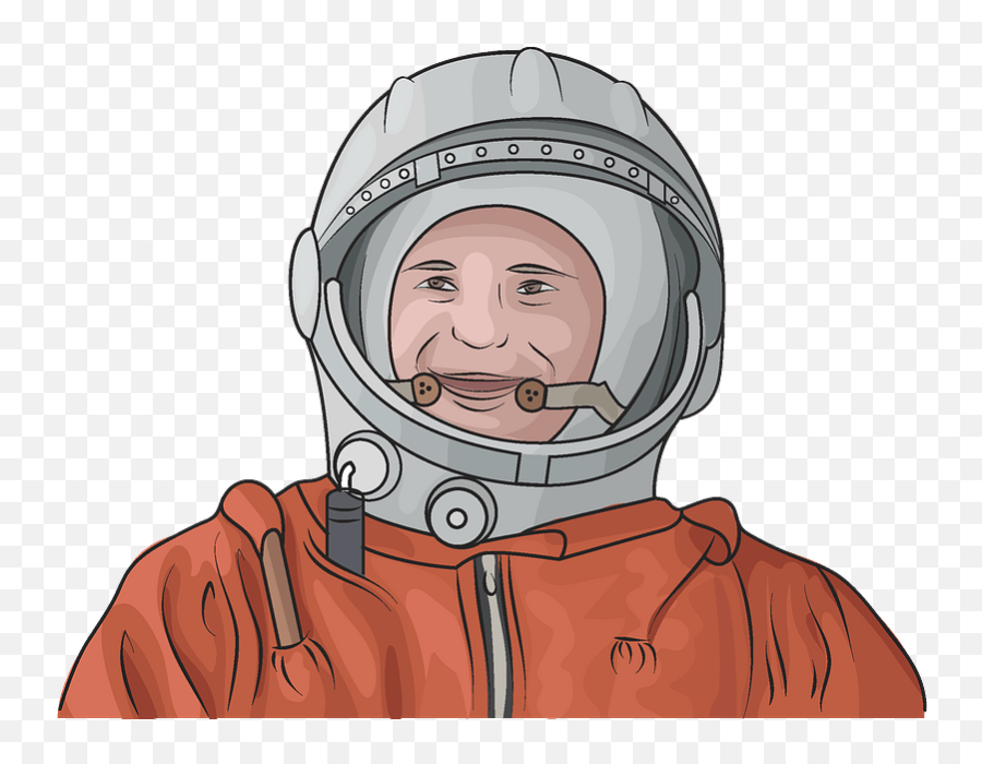 Yuri Gagarin - First Human In Space Clipart Free Download Yuri Gagarin Clip Art Png,Space Png Transparent
