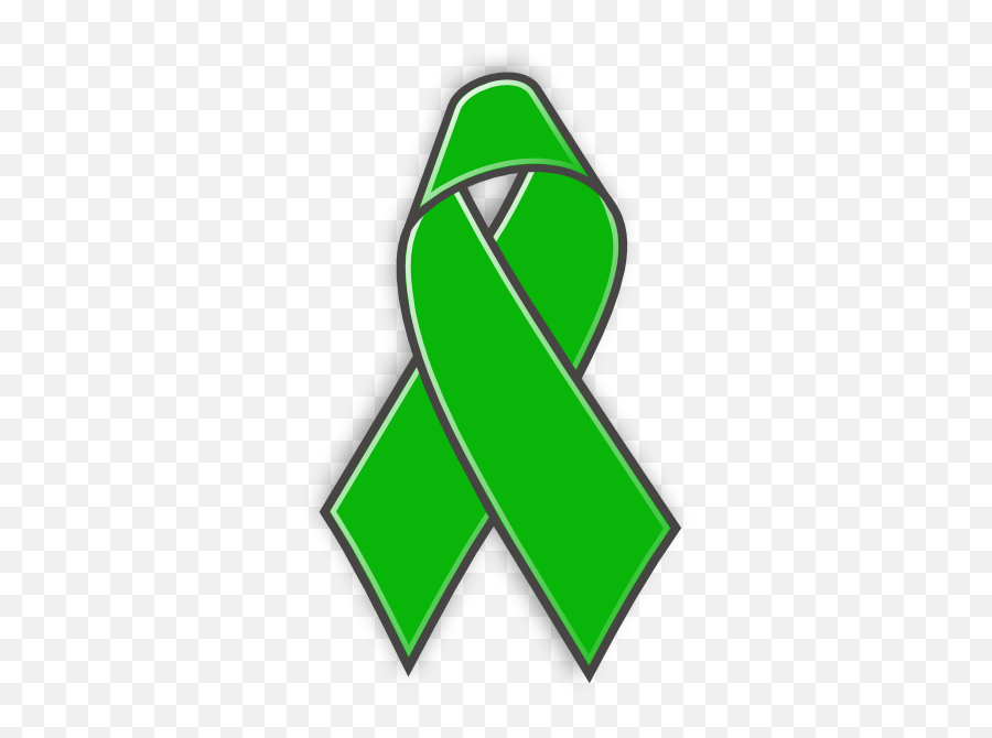 Green Awareness Ribbon Clip Art - Vector Clip Awareness Ribbon Png,Cancer Ribbon Png