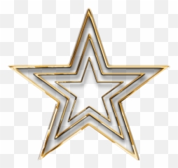 3d Gold Star Transparent Png - Logo